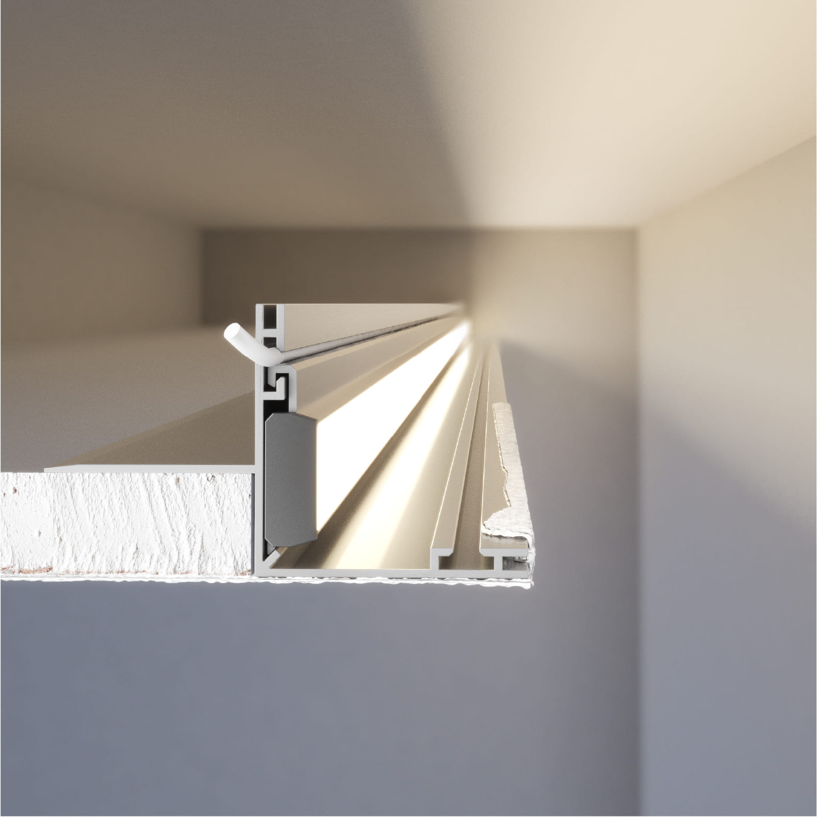  Modern niches and hidden light with KLUŚ profiles – inspirations for architects and designers